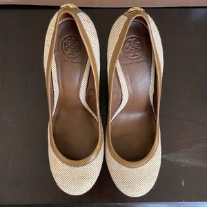 Tory Burch Bonbary-Fabric Jet Canvas Vintage Calf